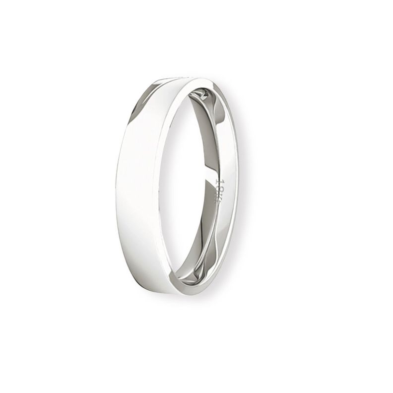 Argolla Matrimonio de Oro Blanco Tubo ErgoFit Portus de 3,5mm-0