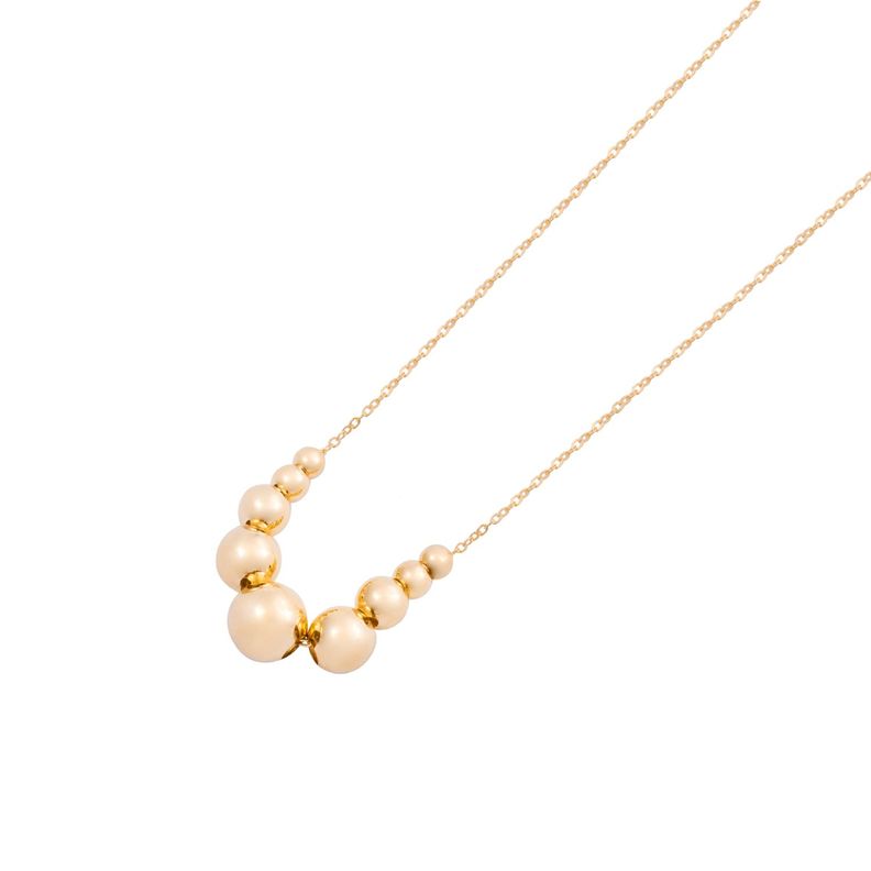 Collar de Oro 18kt Esferas-1