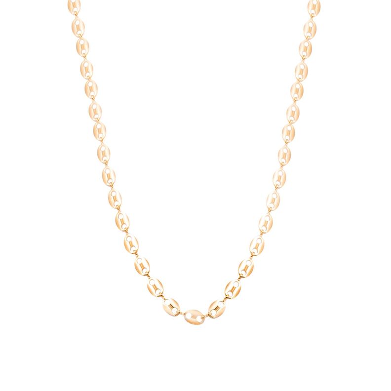 Collar de Plata Esterlina 925 Botón Bañado en Oro 14kt-0