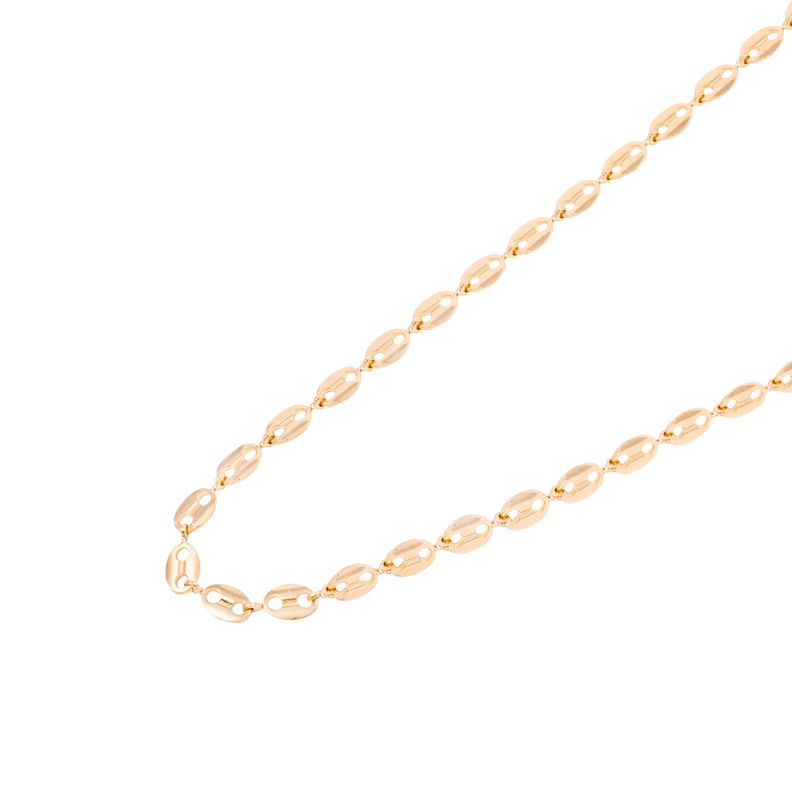 Collar de Plata Esterlina 925 Botón Bañado en Oro 14kt-1