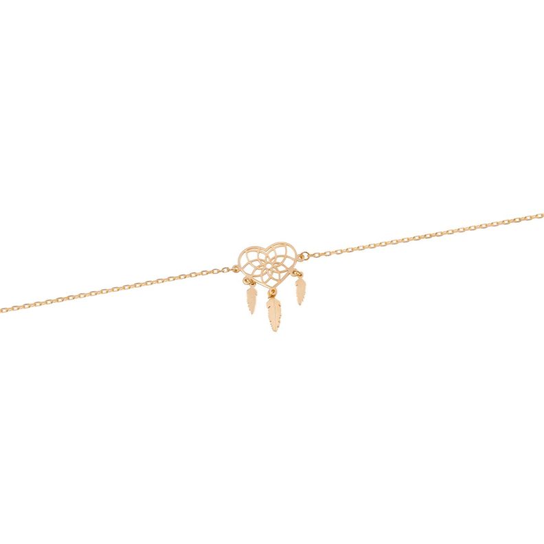 Pulsera de Oro 18kt Atrapasueño Corazón-1