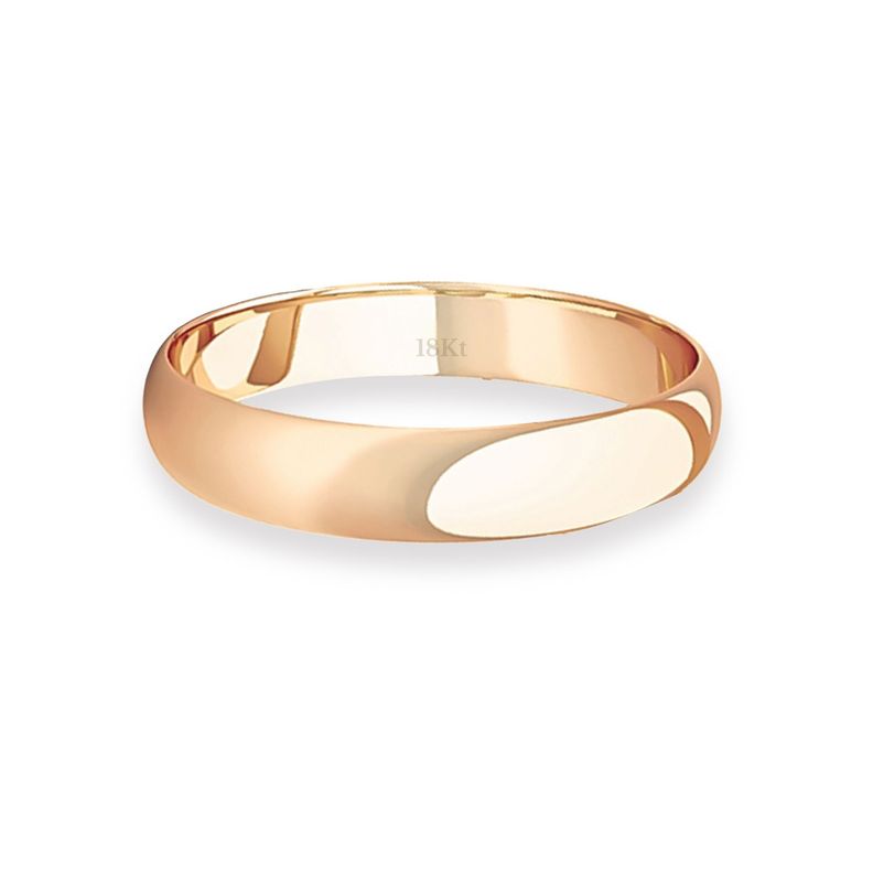 Argolla Matrimonio de Oro Miel 18kt Inglés Rodas de 3,5mm-1