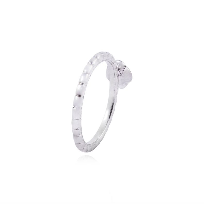 Anillo de Plata Esterlina 925 Rosa Rosada-2