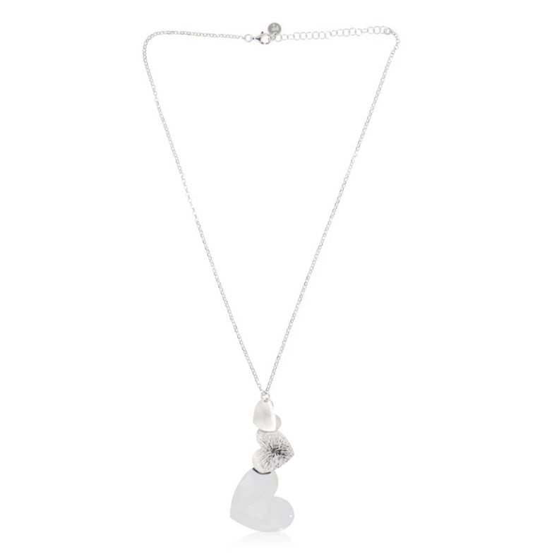 Collar de Plata Esterlina 925 Corazones 31-2