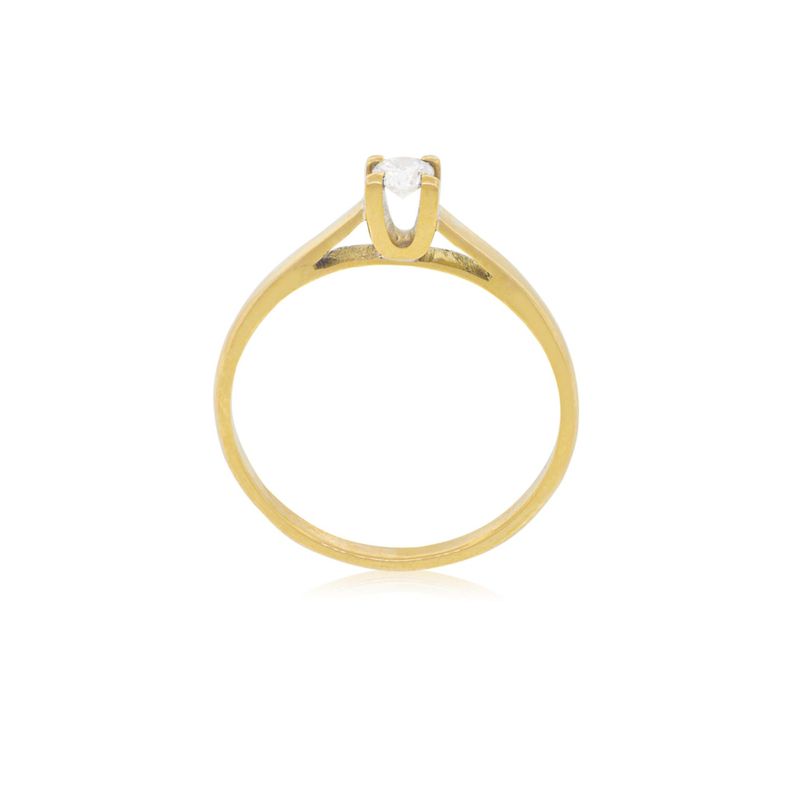 Anillo Compromiso Oro Amarillo 18kt Nápoles 1x14pts Diamante-1