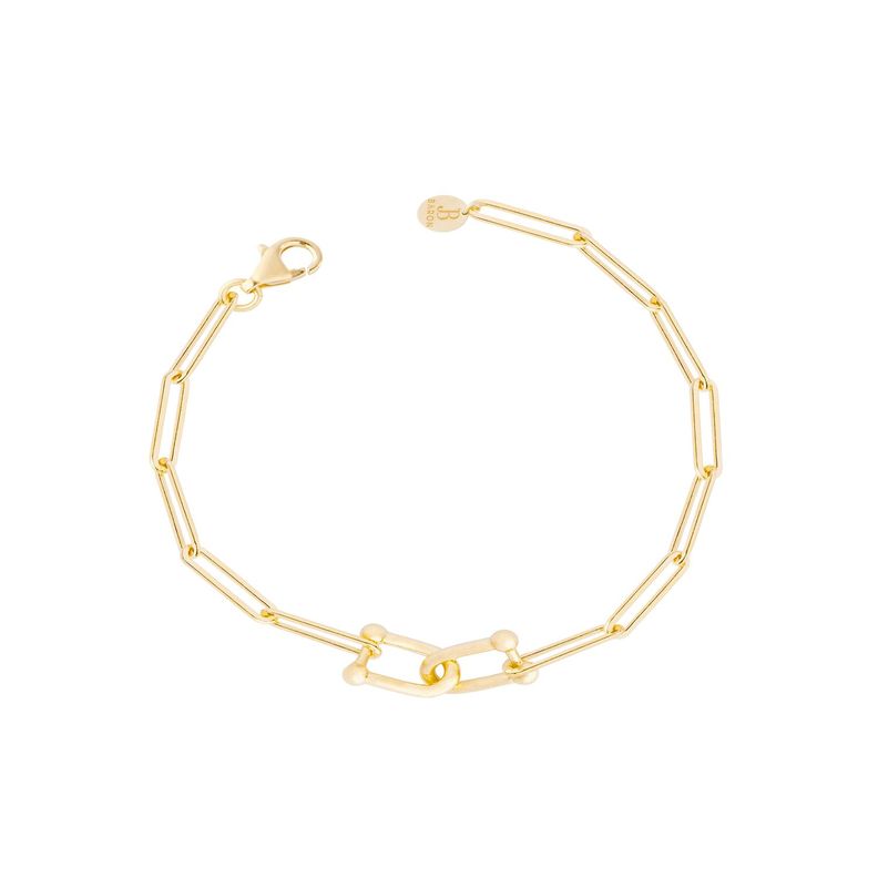 Pulsera de Plata Esterlina 925 Cadenas Revestido en Oro 18kt-0