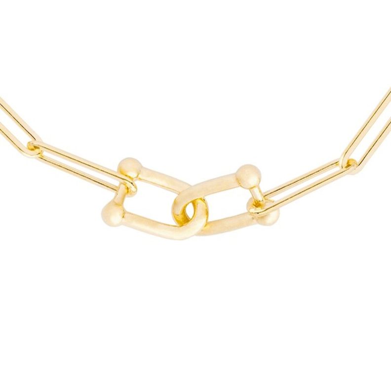 Pulsera de Plata Esterlina 925 Cadenas Revestido en Oro 18kt-2