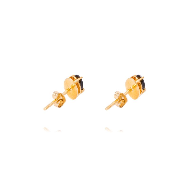 Aros Oro Amarillo 18kt Onix 3x5mm-2
