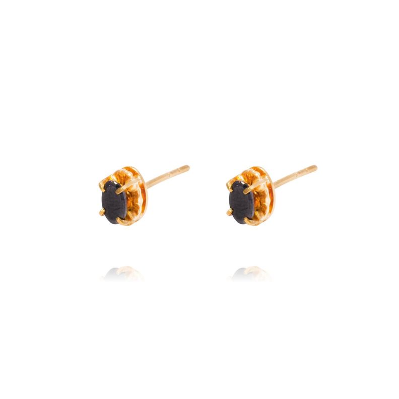 Aros Oro Amarillo 18kt Onix 3x5mm-1
