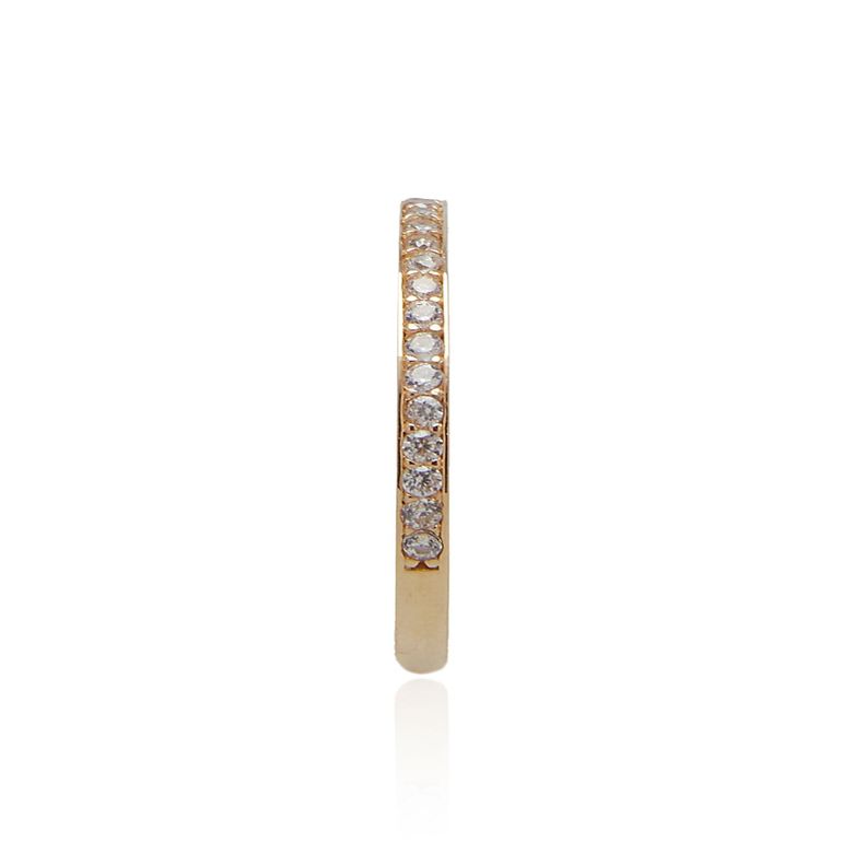Anillo Compromiso de Oro 18Kt Cintillo Riel Circón-0