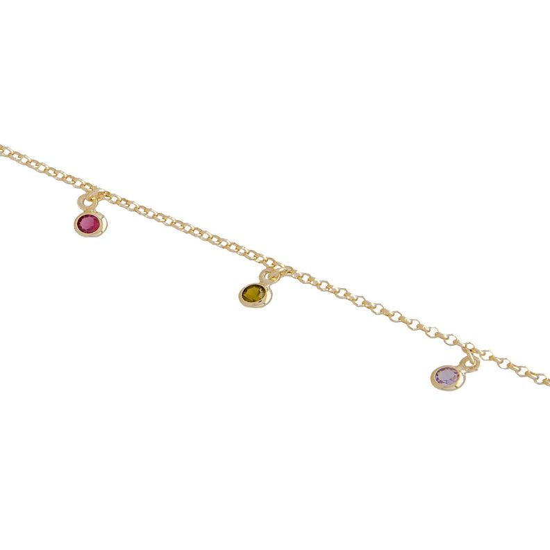 Pulsera de Plata Esterlina 925 Puntos Tricolor Revestido en Oro 18kt-1