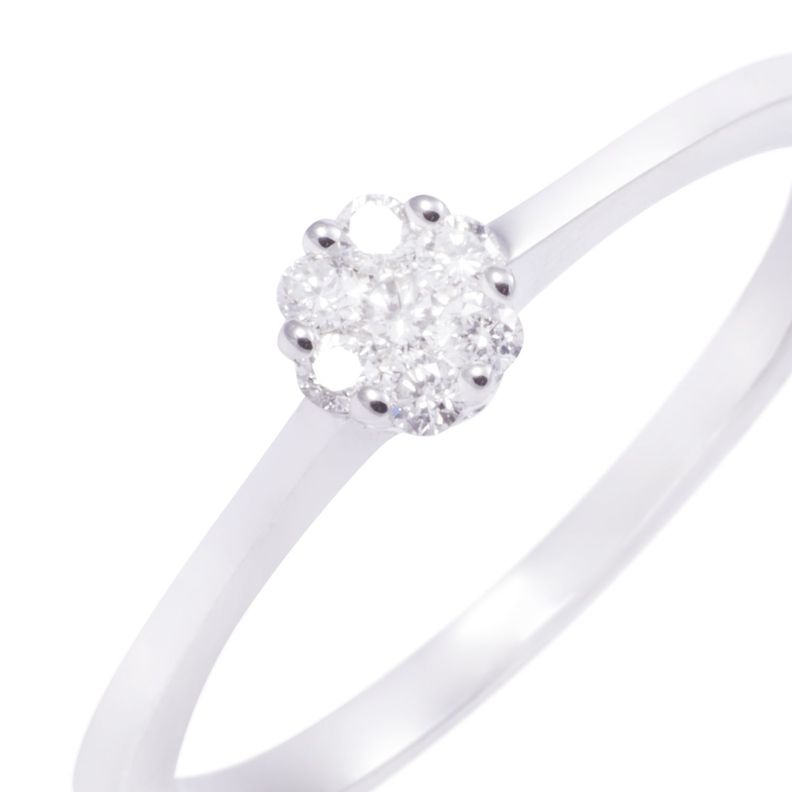 Anillo Compromiso de Oro de 18kt 10pts de diamante modelo solitario-1