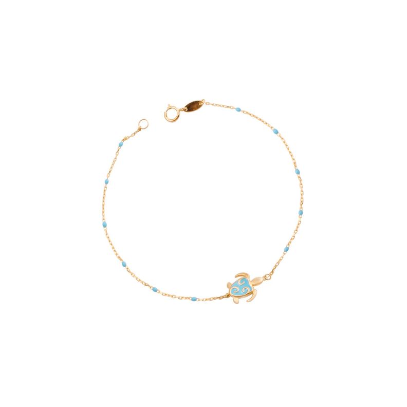 Pulsera de Oro 18kt Tortuga Celestial-0