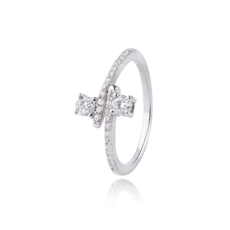 Anillo de Plata Esterlina 925 Circones Cruzados-0