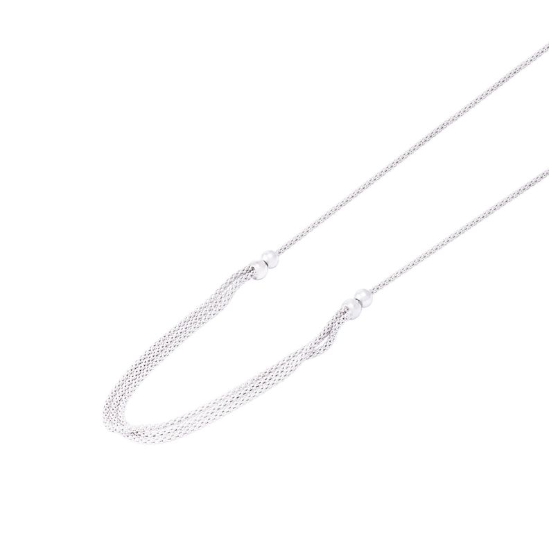 Collar de Plata Esterlina 925 Triple Cadena con Esferas Elegantes-0