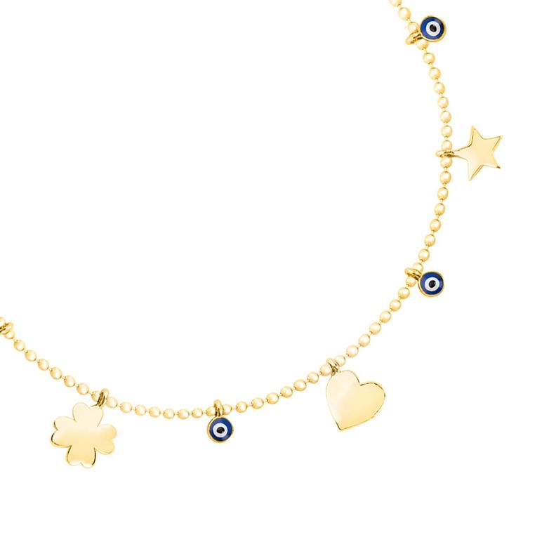 Pulsera de Plata Esterlina 925 Ojo Turco Revestido en Oro 18kt-2