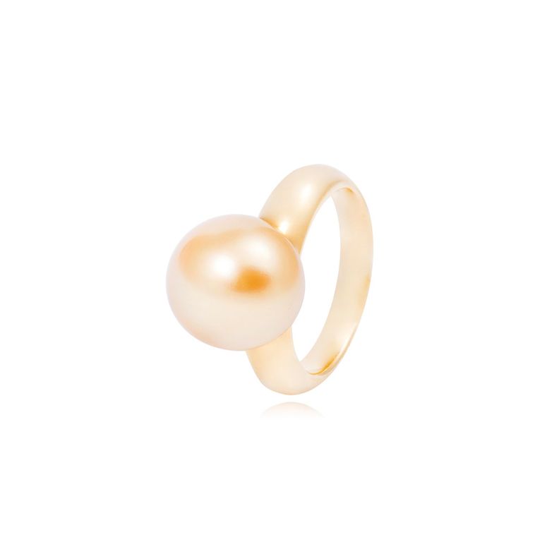 Anillo Oro Amarillo 18kt Perla Cultivada 11 mm-0