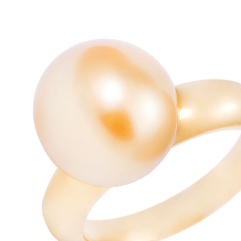 Anillo Oro Amarillo 18kt Perla Cultivada 11 mm-1