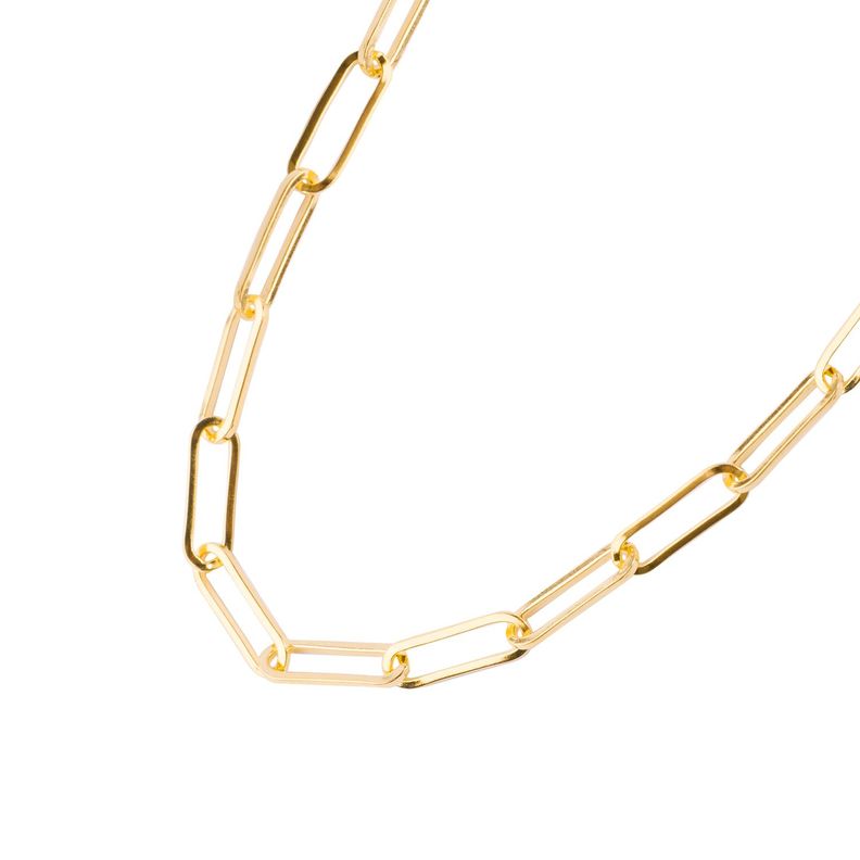 Collar de Oro 18kt Modelo Eslabon Grande-1