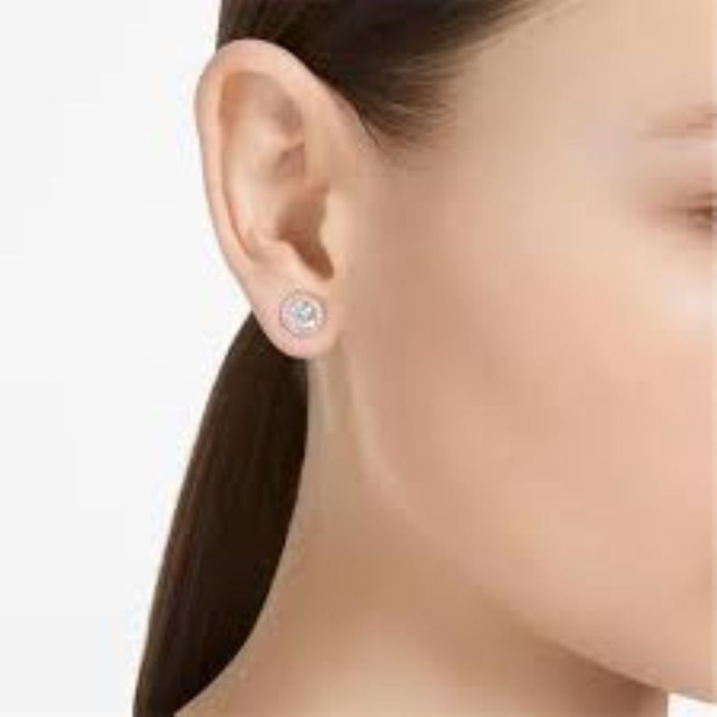 Aros Swarovski Botón Una Angelic Rosado-2