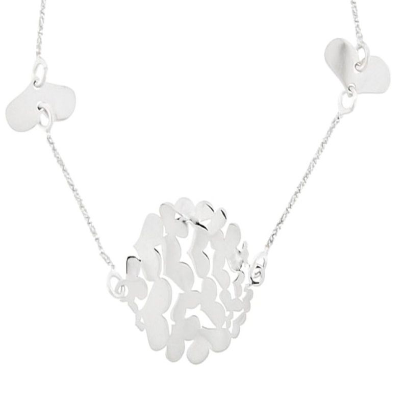 Pulsera de Plata Esterlina 925 Centro Corazones-2