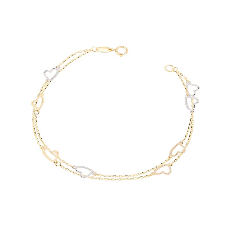 Pulsera de Oro 18kt Corazion Duo-0