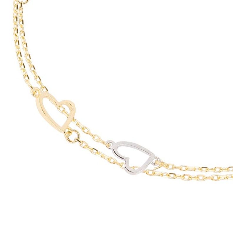 Pulsera de Oro 18kt Corazion Duo-2