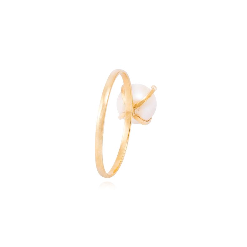 Anillo de Oro Amarillo 18kt Perla Cultivada 6,5mm-2