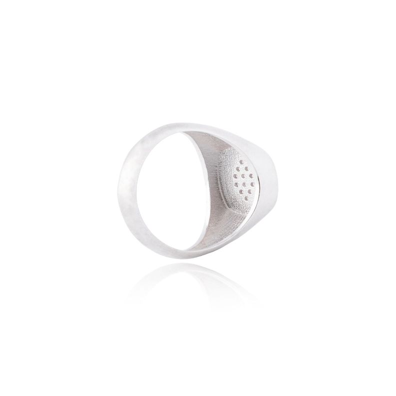 Anillo de Plata Esterlina 925 Sello Ojo Circon-1