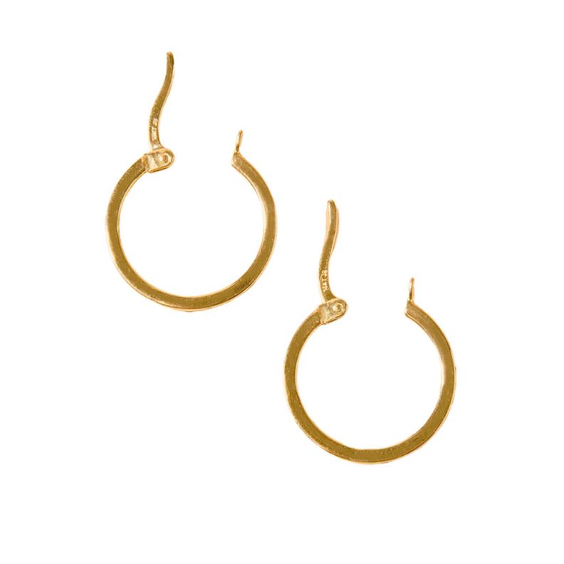 Aros de Oro 18kt Argolla Plana Clasica-2