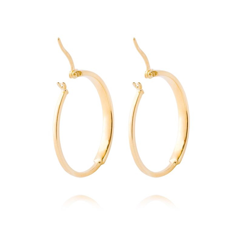 Aros de Oro 18kt Modelo Argollas Grandes-2