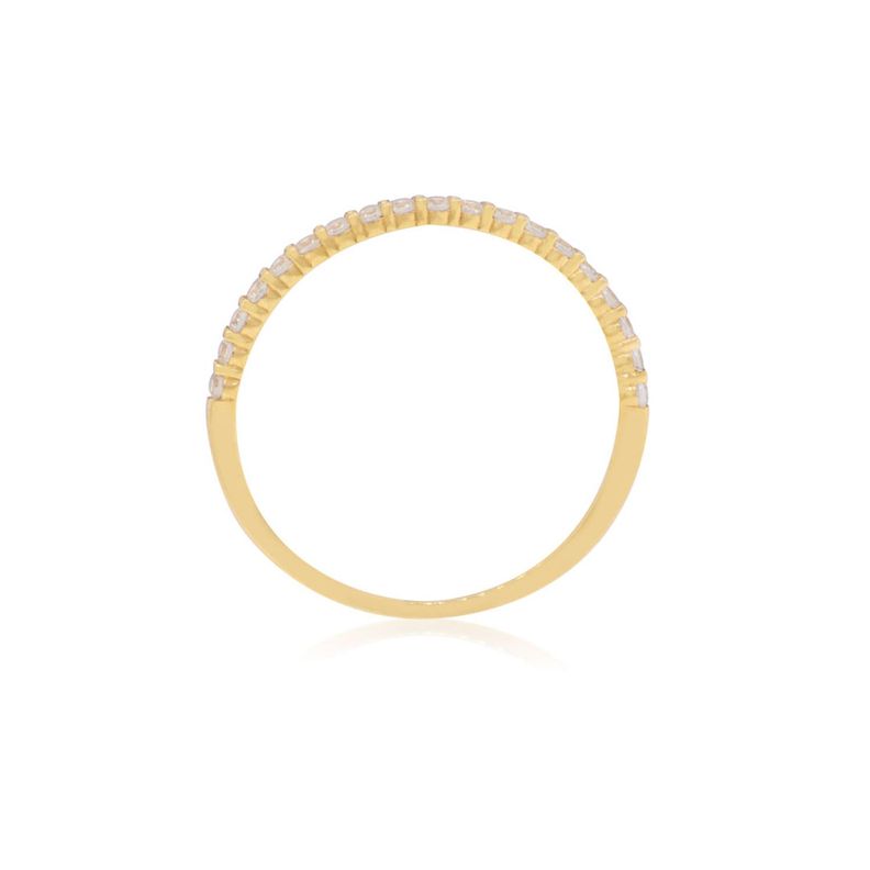 Anillo Compromiso de Oro 18Kt Delgado Medio Cintillo-1