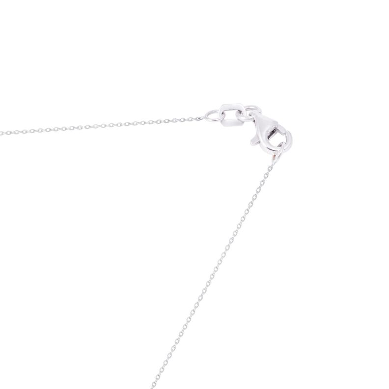 Collar de Oro Blanco 18kt con Diamante 4Pts y Perla Cultivada 8mm-2