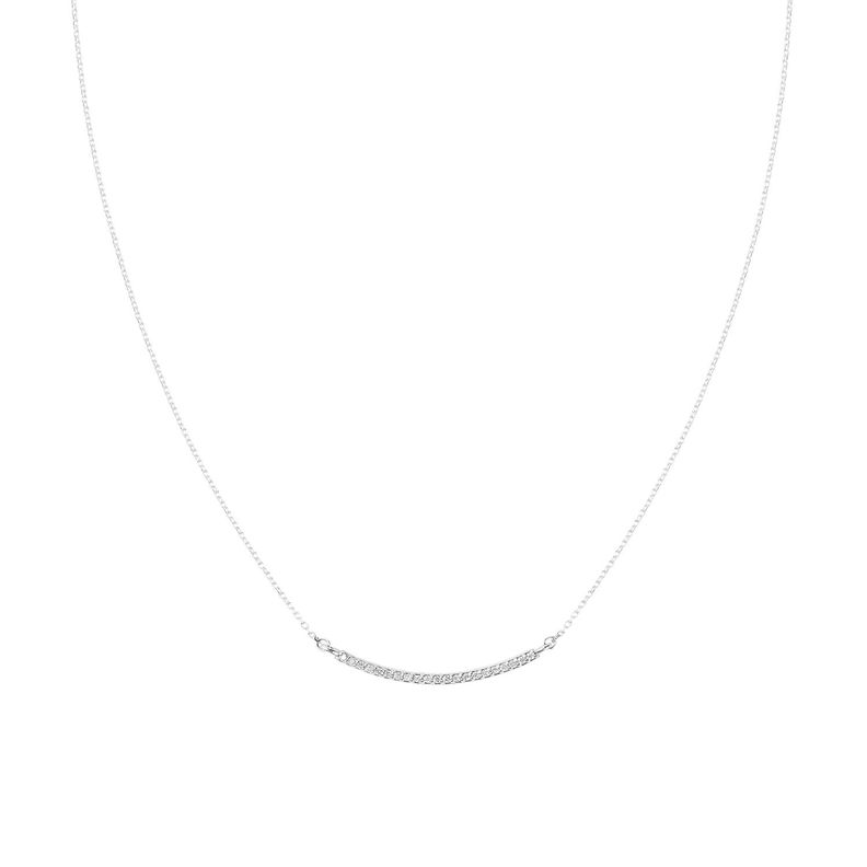 Collar de Oro Blanco 18kt con Diamantes 5pts Corte Brillante-2