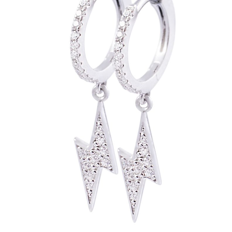 Aros de Plata Esterlina 925 Argollas rayos-1