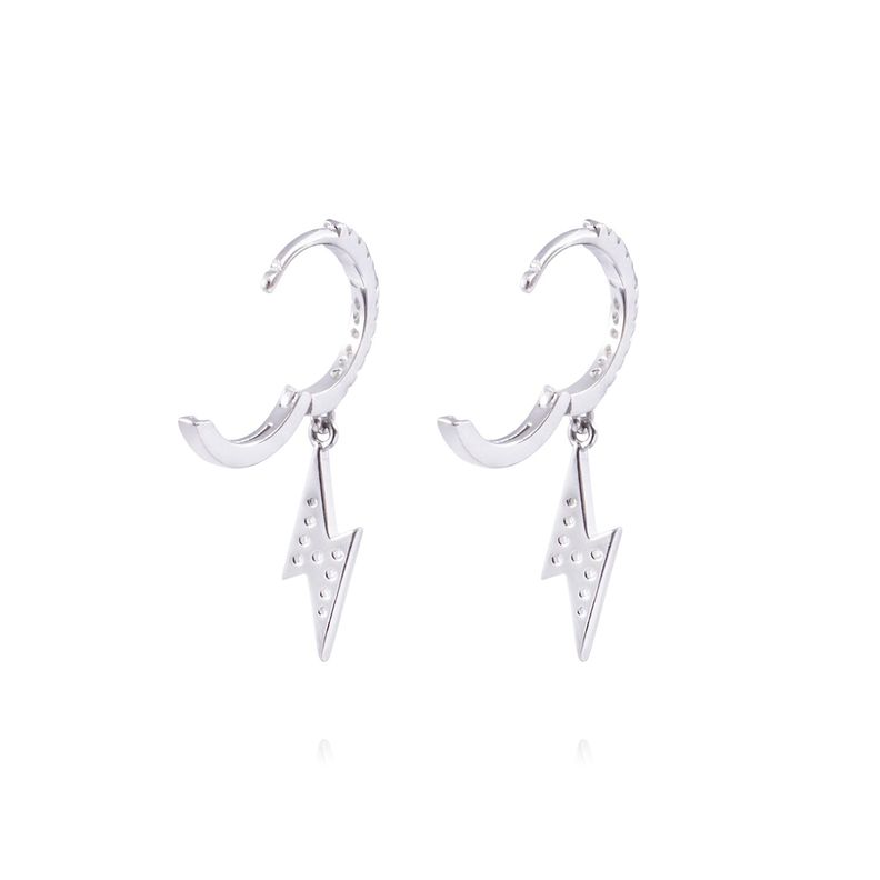 Aros de Plata Esterlina 925 Argollas rayos-2
