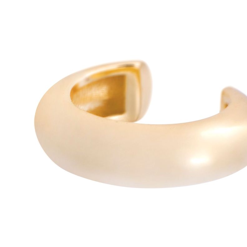Piercing de Plata Esterlina 925 Earcuff liso Bañado en Oro 14kt-1