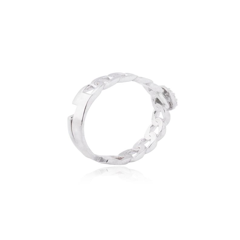 Anillo de Plata Esterlina 925 Ajustable Cartier Circon-1