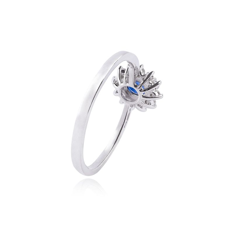 Anillo Oro Blanco 18kt Diamantes 17Pts y 39Pts Zafiro Lady-2