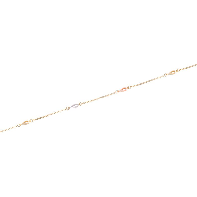 Pulsera de Oro 18kt Gotas Tricolor-1