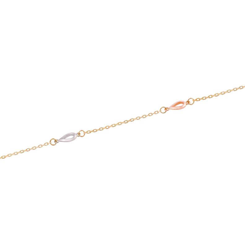 Pulsera de Oro 18kt Gotas Tricolor-2