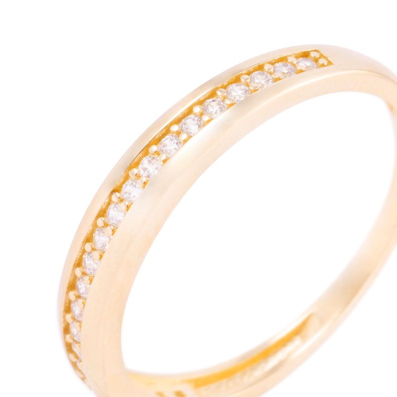 Anillo Compromiso de Oro 18Kt Circón Riel Ovalado-1