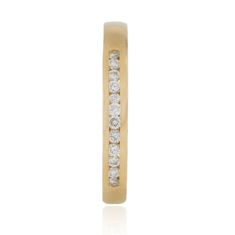 Anillo Oro Amarillo 18kt Diamantes 15 Pts Riel-1