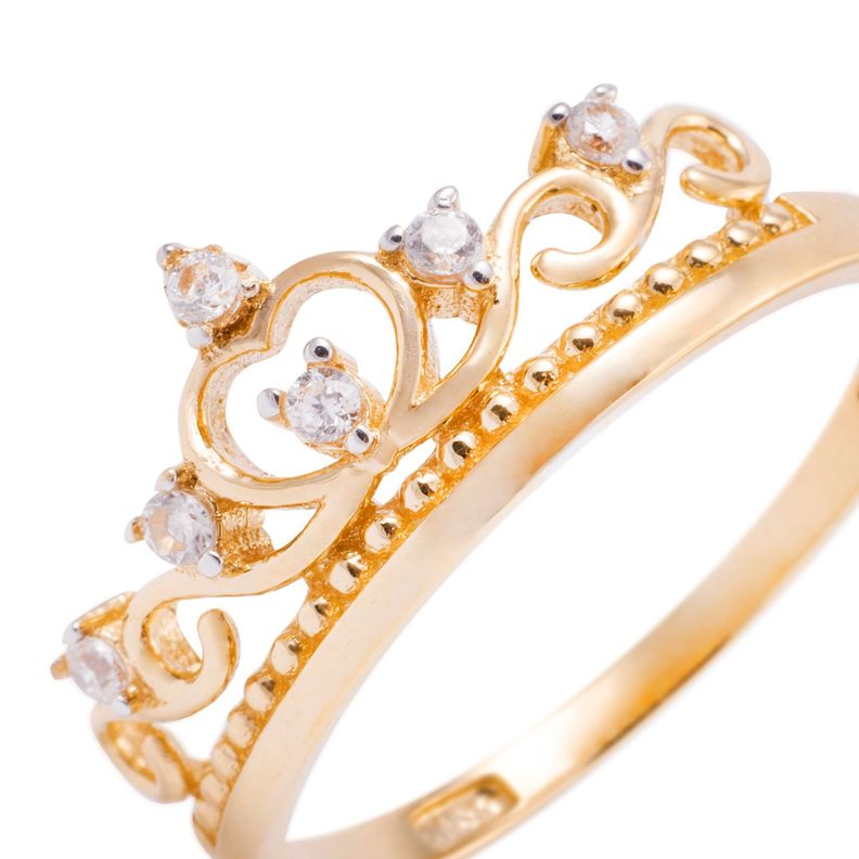 Anillo de Oro 18kt Tiara 6 Circonita-1