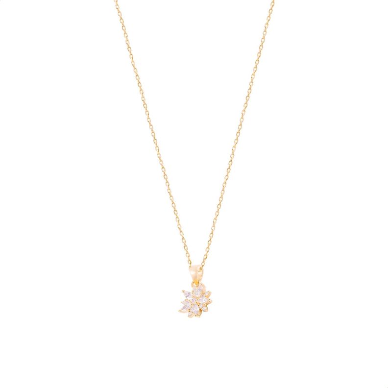 Aros de Oro 18kt Estrella Circón-2