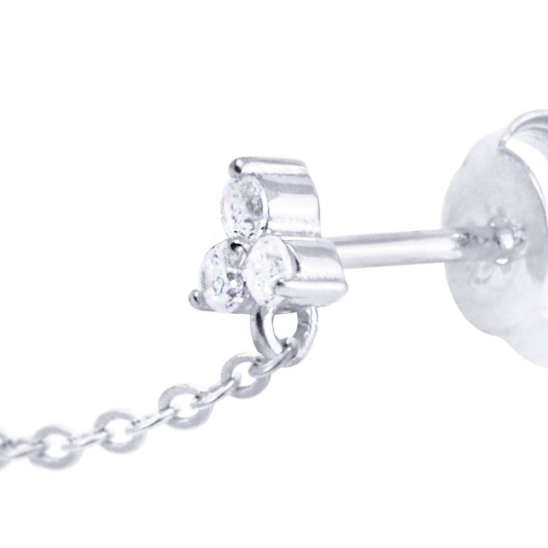 Piercing de Plata Esterlina 925 Flor colgantes-1