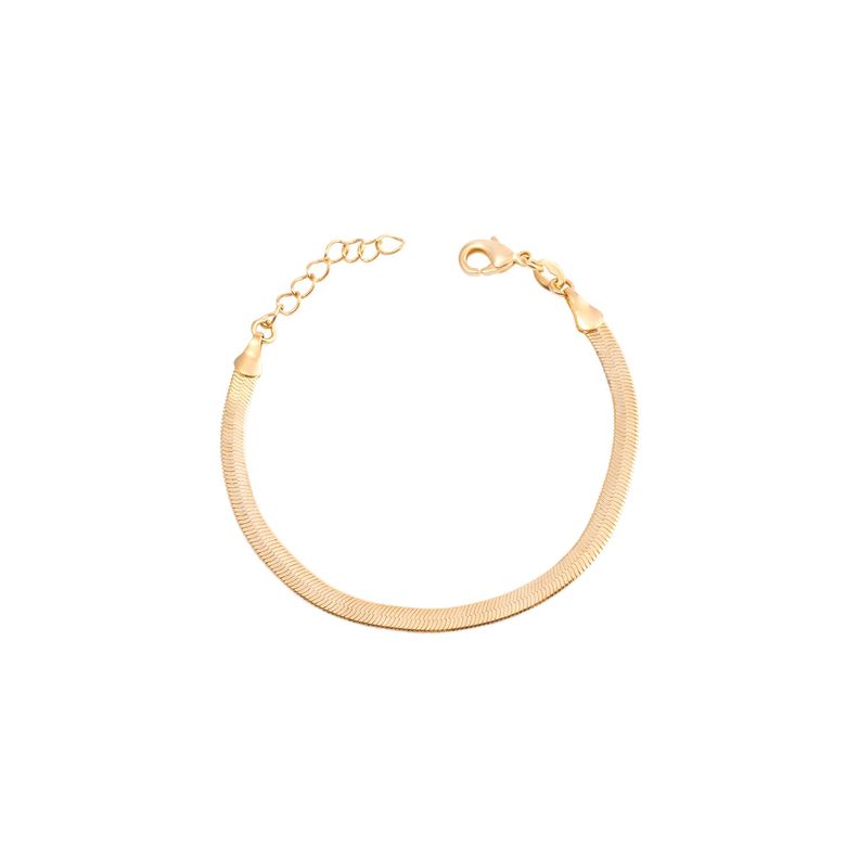 Pulsera de Plata Esterlina 925 Cinta Bañado en Oro 14kt-0