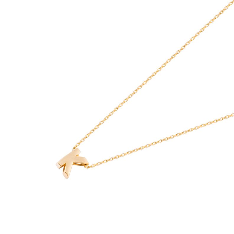 Collar de Oro 18kt Letra K-1