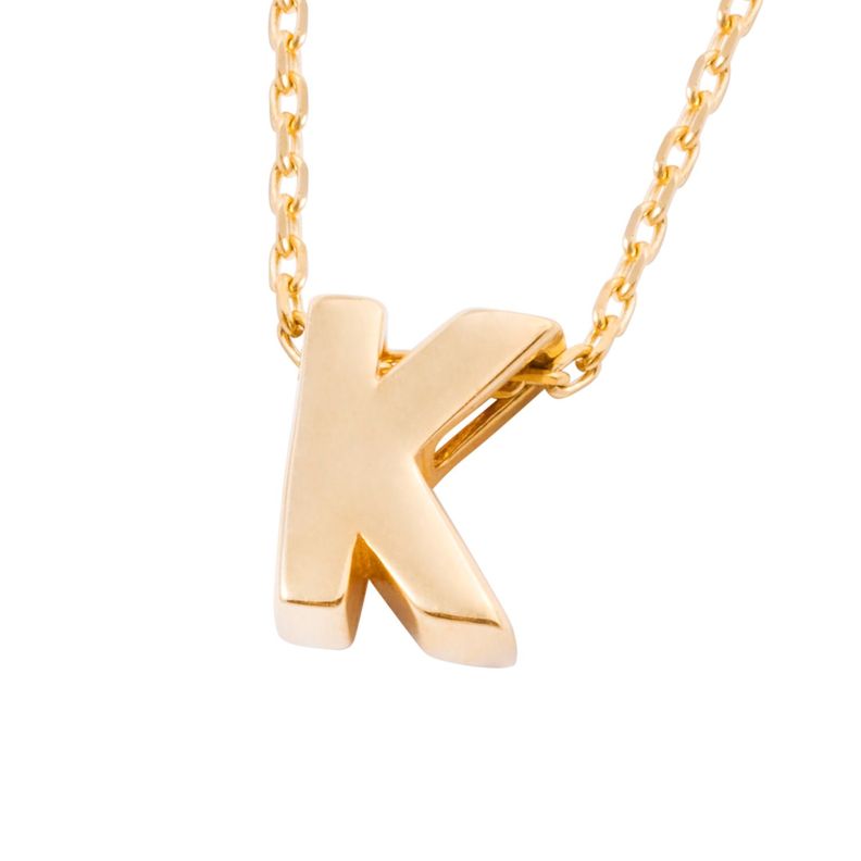 Collar de Oro 18kt Letra K-2
