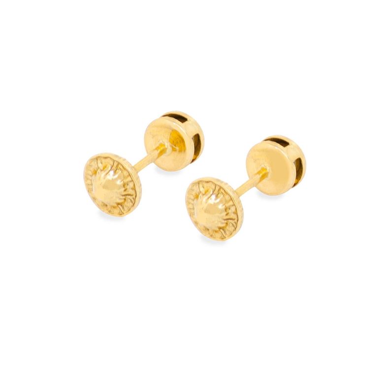 Aros de Oro 18kt Punto De Luz. Con Circon 2,0 mm-2